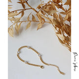 Peri'sbox Clear Cz Crystal Cuban Chain Bracelet Women