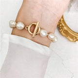 Peri'sbox Round Toggle Clasp Pearl Bracelet