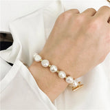 Peri'sbox Round Toggle Clasp Pearl Bracelet