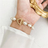 Peri'sbox Round Toggle Clasp Pearl Bracelet