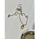Peri'sBox Gold/Silver Coin Pendant Necklace with Pearl Charm