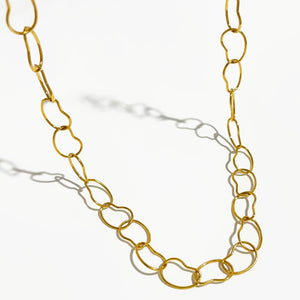 Peri'sbox 18K Pvd Plated Circle Link Choker Necklace