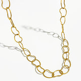 Peri'sbox 18K Pvd Plated Circle Link Choker Necklace