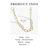 Peri'sbox 18K Pvd Plated Circle Link Choker Necklace