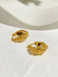 Peri'sbox Chunky Plated Hoop Earrings with Rhinestones