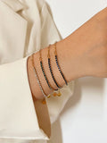 Peri'sbox Multicolor Paper Clip Chain Cz Tennis Bracelet