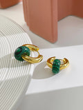 Peri'sbox Multicolor Stone Hoop Earrings for Women