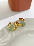 Peri'sbox Multicolor Stone Hoop Earrings for Women