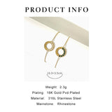 Peri'sbox Twist Circle Charm Bracelet with Cz Zircon Stainless Steel