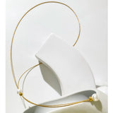 Peri'sbox Twisted Rope Chain Pearl Lariat Necklace