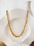 Peri'sbox Stainless Steel Chunky Chain Choker Necklace