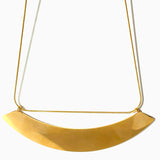 Peri'sbox Stainless Steel Half Disc Necklace
