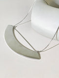 Peri'sbox Stainless Steel Half Disc Necklace