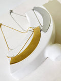Peri'sbox Stainless Steel Half Disc Necklace
