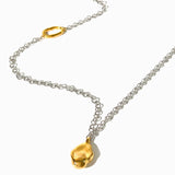 Peri'sbox Long Necklace with Oval Circle Baroque Pendant