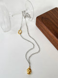 Peri'sbox Long Necklace with Oval Circle Baroque Pendant
