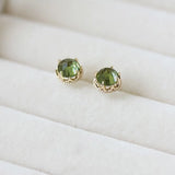 Peridot Earrings Women's 925 Sterling Silver Plated 18K Mini Earring
