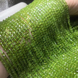 Peridot Green Square Faceted 2.5mm Loose Beads for DIY Jewelry Making