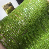 Peridot Green Square Faceted 2.5mm Loose Beads for DIY Jewelry Making