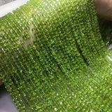 Peridot Green Square Faceted 2.5mm Loose Beads for DIY Jewelry Making