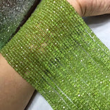 Peridot Green Square Faceted 2/3mm Loose Beads for DIY Jewelry Making