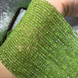 Peridot Green Square Faceted 2/3mm Loose Beads for DIY Jewelry Making