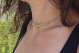 Peridot Beaded Choker Necklace