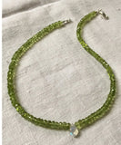 Peridot Beaded Choker Necklace