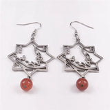 Persian Love Poem Stone Earrings Women Silver Jewelry