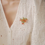 Rural Wind Persimmon Ruyi Brooch Pin for Clothing