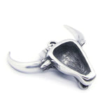 Bull Head Men Pendant Necklace Stainless Steel Stone Pendant