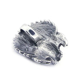 Indian Biker Skull Pendant Stainless Steel Necklace
