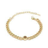 Men's Steel Circle Chain Bracelet, Adjustable Projection Design, No Fading