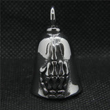 Skull Hand Bell Pendant Stainless Steel Necklace