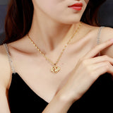 Heart Initial Letter Pendant Necklace for Women