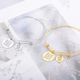 Personalised Round Bracelet Stainless Steel Bangle