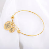 Personalised Round Bracelet Stainless Steel Bangle