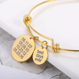 Personalised Round Bracelet Stainless Steel Bangle