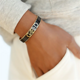Enamel Open Bracelet Stainless Steel Bangle Jewelry