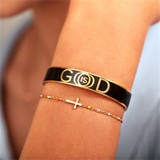 Enamel Open Bracelet Stainless Steel Bangle Jewelry