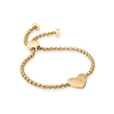 Custom Heart Bracelet with Initial Letter Charms