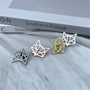 Fox Head Cufflinks Stainless Steel Groomsman Jewelry