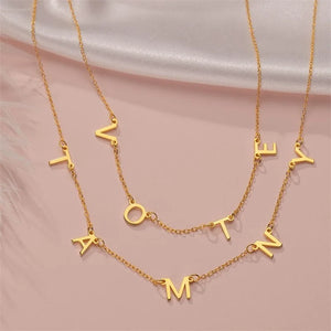Personalised Name Letters Necklace Stainless Steel Custom Jewelry for Girls
