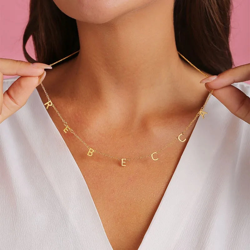 Personalised Name Letters Necklace Stainless Steel Custom Jewelry for Girls