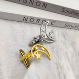 Personalised Star Moon Cufflinks for Men - Wedding Suit Shirt Cuff Links