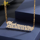 Butterfly Chain Name Necklace - Personalised Old English Style