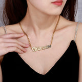 Butterfly Chain Name Necklace - Personalised Old English Style