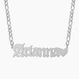 Butterfly Chain Name Necklace - Personalised Old English Style