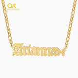 Custom Butterfly Name Necklace in Stainless Steel & 18K Plate