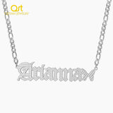 Custom Butterfly Name Necklace in Stainless Steel & 18K Plate